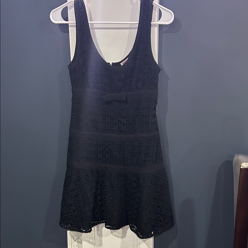 Juicy Couture Elegant Eyelit Black Dress